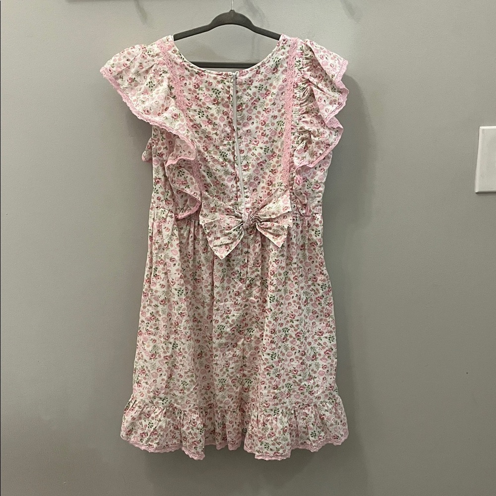 American Girl X LoveShackFancy Occasion Dress Floral Size 12 Ruffle Bow - Picture 5 of 10